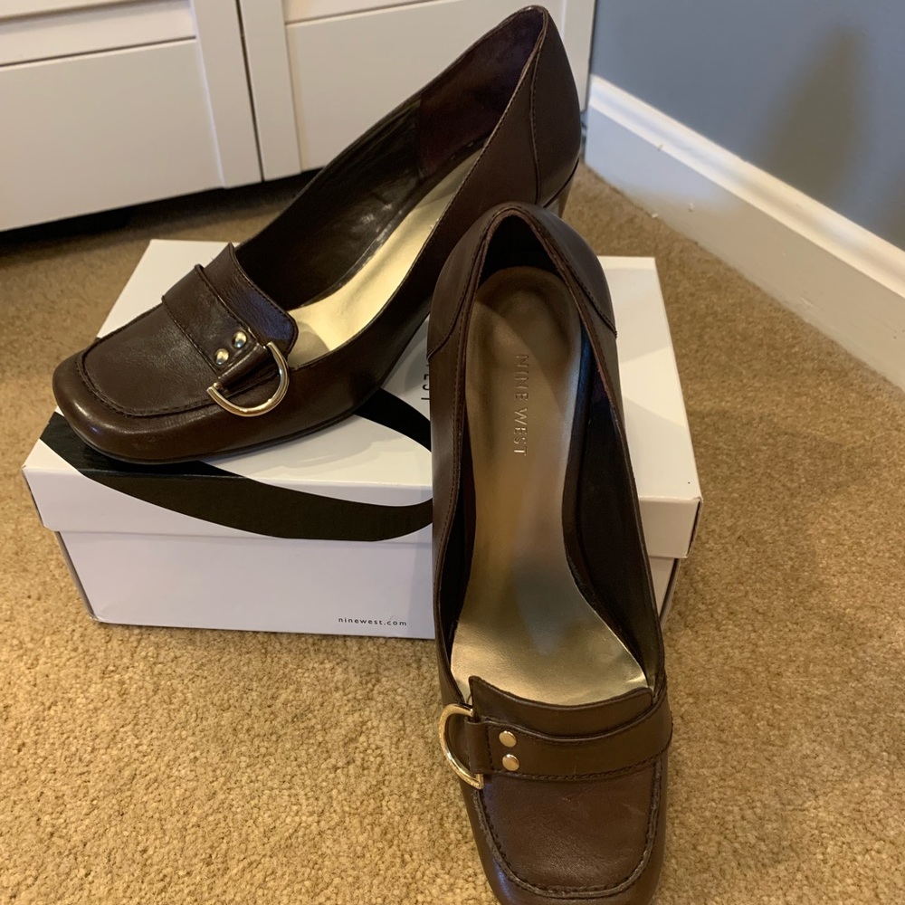 Nine West Brown Heel with Buckle